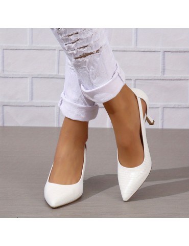 Women's Pointed Toe High Heels, Solid Color Cut-out Slip On Stiletto Heels, Versatile Dressy Pumps