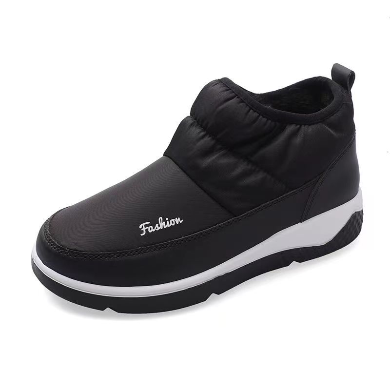 womens waterproof snow boots non slip slip on ankle boots warm plush lined short boots womens footwear details 0